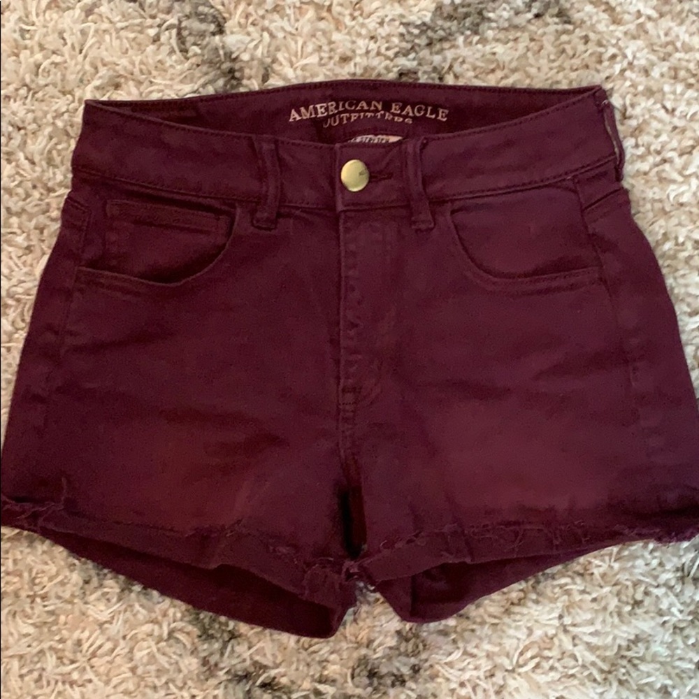 American Eagle Maroon Shorts